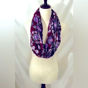 Burgundy Floral Scarf